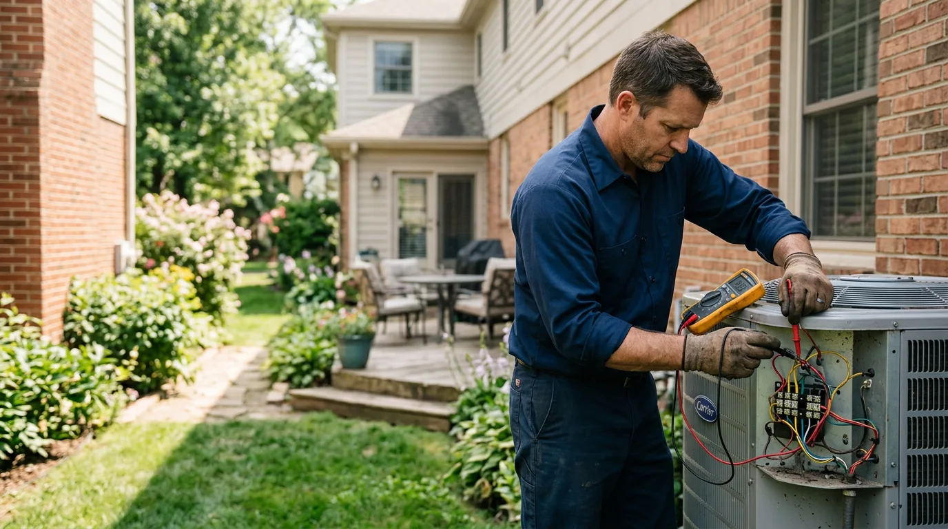HVAC technician working near Warwick, MA